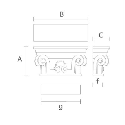 Изысканная Капитель в Мебельном Проекте KL-016 чертеж