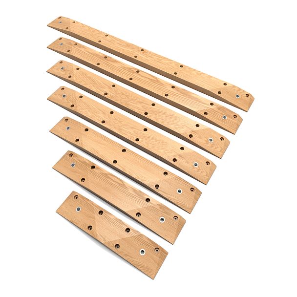 Пластина монтажная деревянная для быстрого и надежного крепления двух мебельных ножек  Модель представлена в нескольких размерах по длине, что позволяет подобрать крепление ножек к любой конструкции мебели