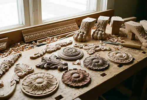 Декоративные элементы для мебели: накладки, розетки и резные детали