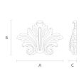 Резной декор из дерева для дома и офиса - накладка N-006 чертеж