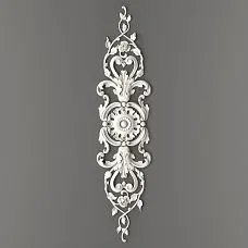 Лепной декор NPU.VRS-004 – декоративная накладка из полиуретана с изысканными завитками.