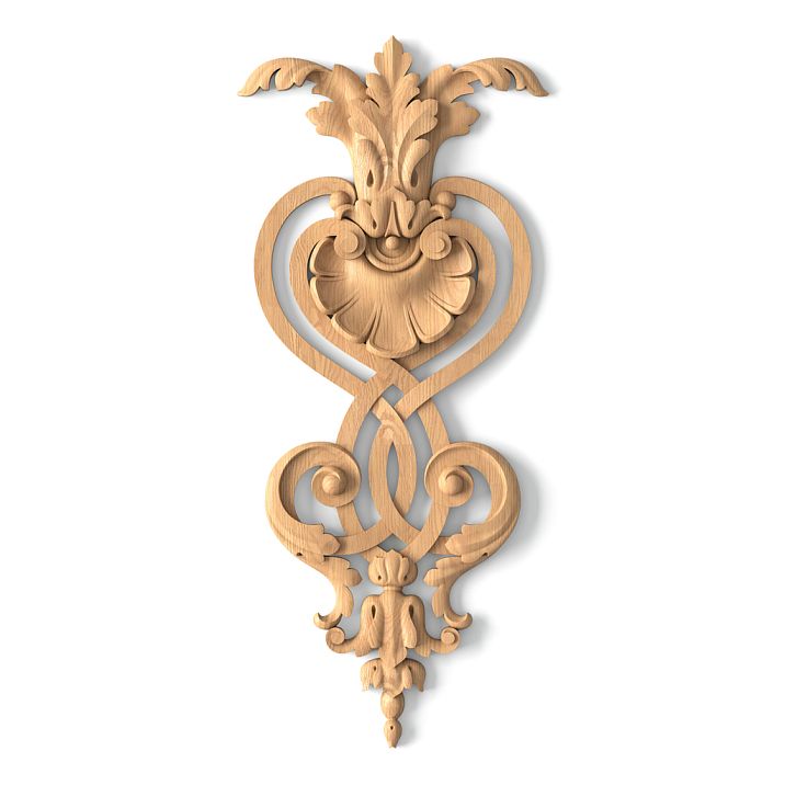 Декоративная накладка из дерева с резным узором