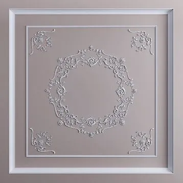 Комплект лепного декора CPU-P2 для потолка в классическом стиле