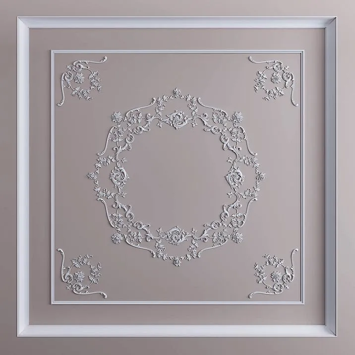 Комплект лепного декора CPU-P2 для потолка в классическом стиле