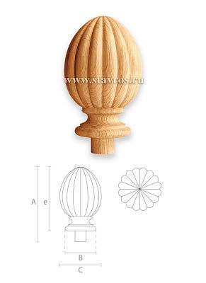 Декор деревянных столбов L-023 в стиле неоклассика — популярная модель для украшения лестниц  Прекрасно сочетается как с простыми точеными столбами, так и с более сложными лестничными элементами с насыщенной резьбой