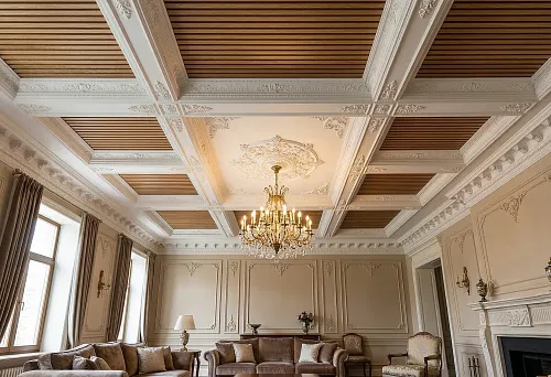 Реечные панели на потолок и лепнина на потолке: как превратить верхнюю плоскость в полноценный архитектурный элемент