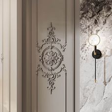 Лепная композиция CPU-9-1 с центральным орнаментом для стены