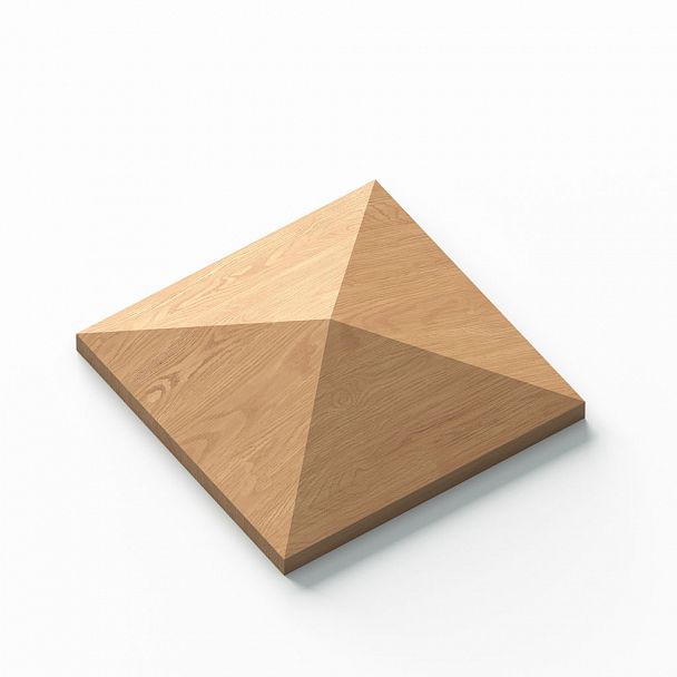 Деревянная розетка R-055 — классический элемент в форме пирамидки  Универсальный декор, который впишется в любой стиль и интерьер