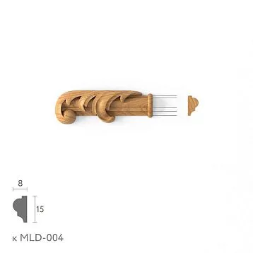 Резной наконечник на молдинг N-437.1L комплект к MLD-004