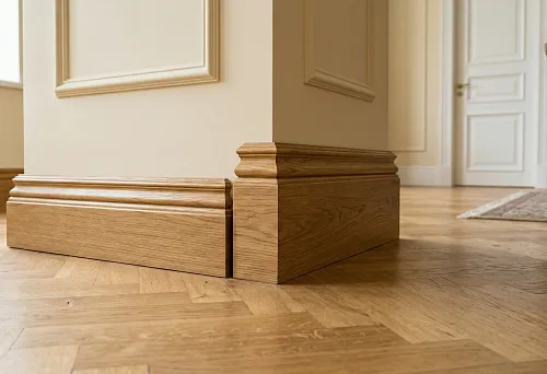 Деревянный плинтус 70 мм и 80 мм: высокий профиль для классики