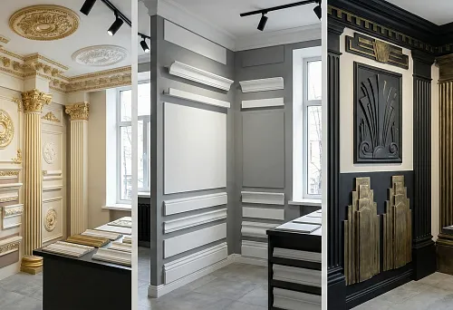 Коллекции лепнины из полиуретана: обзор стилевых линеек ведущих брендов