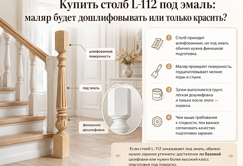 Купить столб L-112 под эмаль: маляр будет дошлифовывать или только красить?