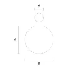 Шарообразная мебельная ножка MN-235 чертеж