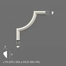 Полиуретановый угловой молдинг MLDPU-004U — элегантный декор для стен и мебели