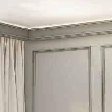 Деревянный карниз KZ-007 из бука и дуба в интерьере