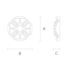 Резной элемент декора из полиуретана – розетка для интерьера и настенной лепнины