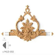 Декоративный элемент MLD-2-2.1 из дерева для молдинга MLD-002, 235 × 237 × 21 мм