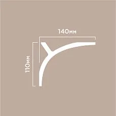 Карниз A178 ПОЛИСТИРОЛ HI WOOD 110мм х 140мм х 2,0м. чертеж
