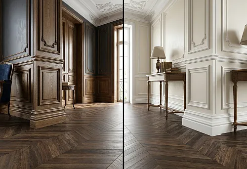 Деревянный и полиуретановый плинтус: что выбрать для классического интерьера