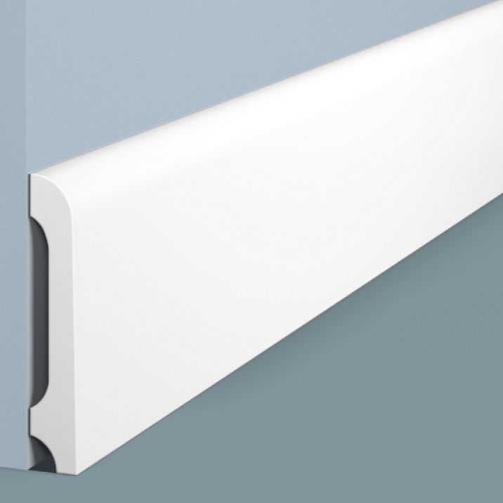 Плинтус напольный B80B из полистирола высокой плотности HI WOOD размером 80×14 мм крупным планом