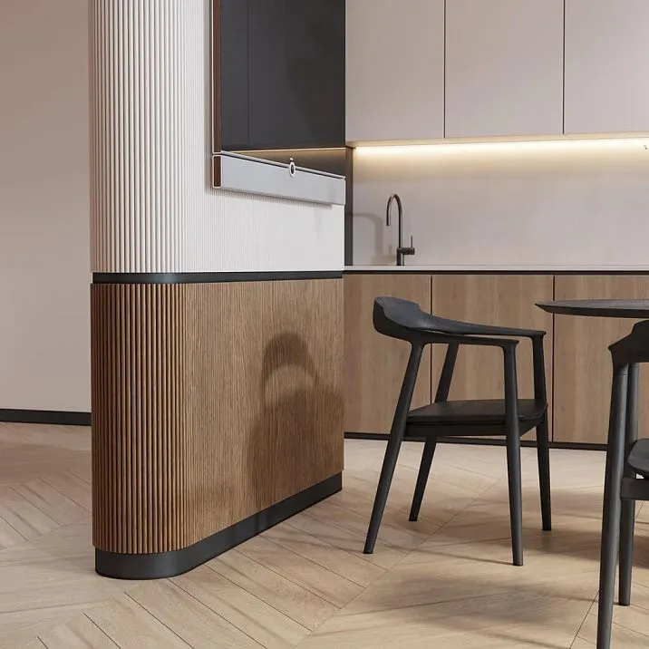 реечная панель pan-001 интерьерная стеновая панель из реек мдф декоративная отделка стены