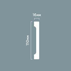 Плинтус B110V1 ПОЛИСТИРОЛ HI WOOD 110мм х 16мм х 2,0м чертеж