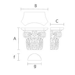 Резная капитель KL-043