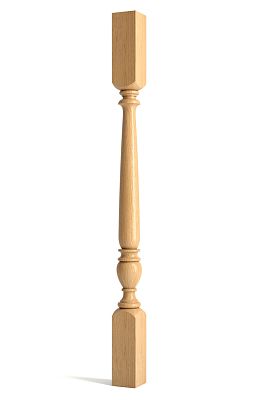 Эта изящная деревянная балясина L-054 лаконичной формы отлично впишется в любой дизайн-проект  Станет надежной опорой и настоящим украшением вашей лестницы