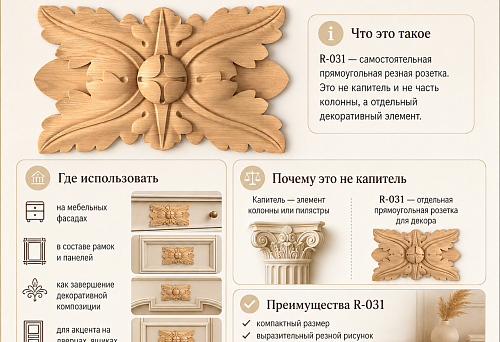 Искали капитель, а подошла R-031: как выбрать розетку для наличника и пилястры