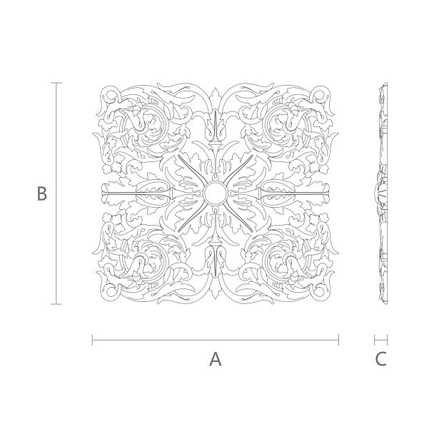 Резной декор из дерева N-196 чертеж