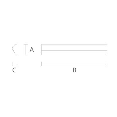 Молдинг MLD-M-018 чертеж