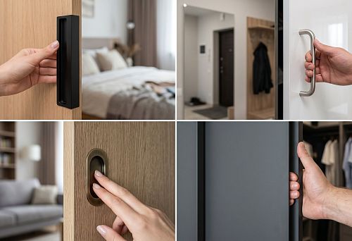 Ручки для шкафа-купе и раздвижных дверей в современном интерьере