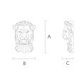 Резной маскарон льва как элемент античной архитектуры чертеж