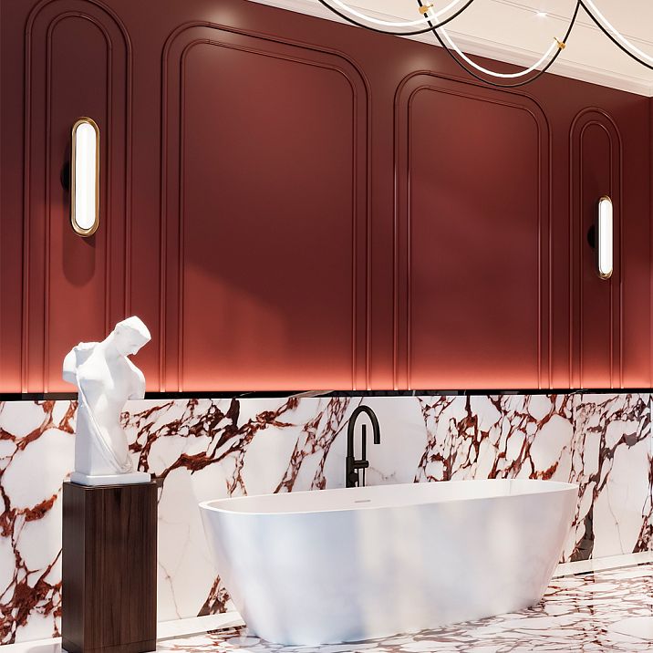 Купить декор для стен CPU-3-1 в стиле джапанди — базовый комплект с двумя угловыми элементами и профилями для создания лаконичных панно