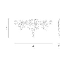 Резная накладка из полиуретана NPU-107 чертеж