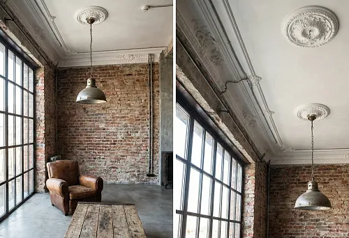 Металл встречает лепнину: когда индустриальный лофт флиртует с классикой