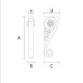 Декоративный кронштейн KR-019  чертеж