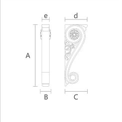 Резной кронштейн KR-019