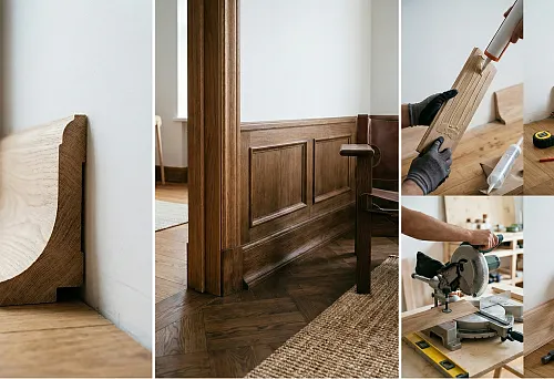 Деревянный плинтус сапожок: особенности профиля, применение и монтаж