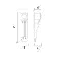 Уникальный дизайн резного кронштейна KR-024 чертеж