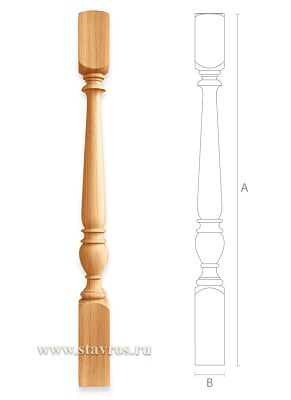 Столб деревянный для лестницы L-055 - 1