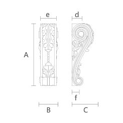 Резной кронштейн KR-018