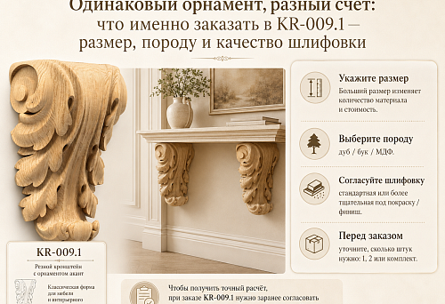 Одинаковый орнамент, разный счёт: что именно заказать в KR-009.1 — размер, породу и качество шлифовки
