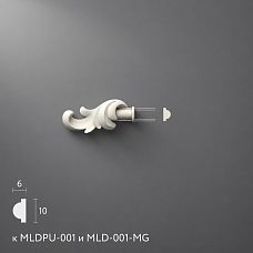 Полиуретановый декор NPU-362.1L к молдингам MLDPU-001 и MLD-001-MG