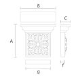 Декоративная Капитель из Дуба KL-032 чертеж