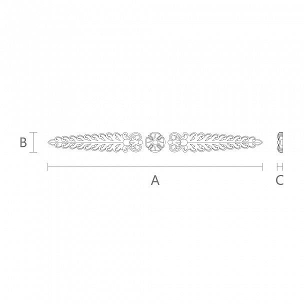 Красивый и изысканный элемент декора из дерева N-185 чертеж