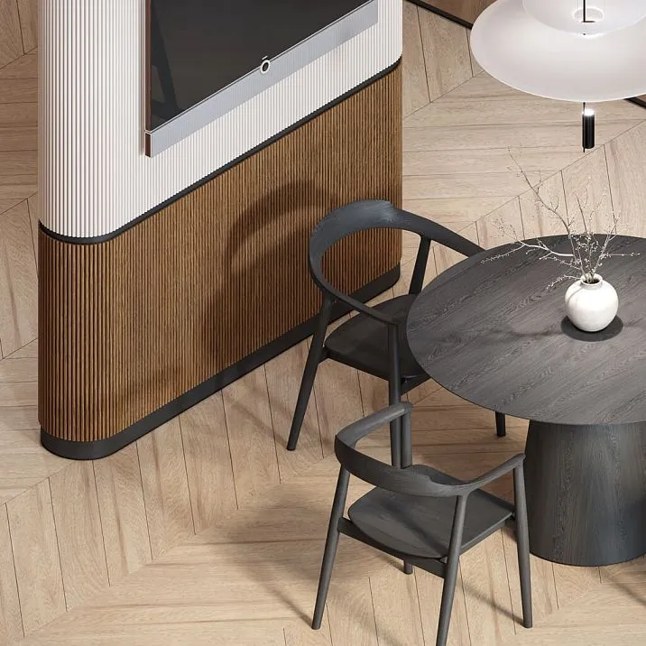 еечная панель PAN‑001 из дуба под тонировку для акцентных зон на стене