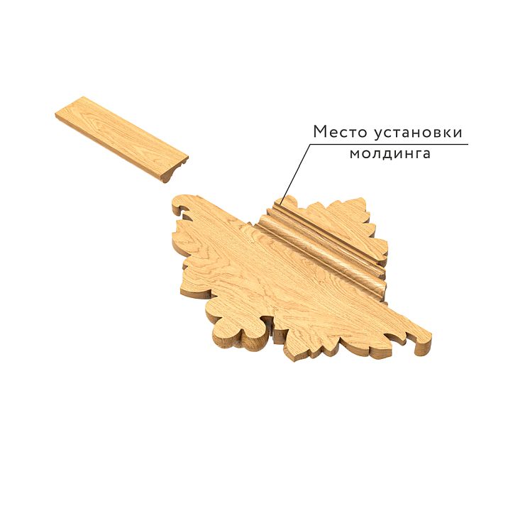Декоративный элемент N-257-1 с местом установки молдинга