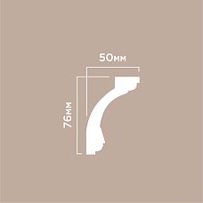 Карниз AL75 ПОЛИСТИРОЛ HI WOOD 76мм х 50мм х 2,0м. чертеж