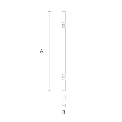 Балясина из дуба или бука для лестницы L-097 с низкой ценой и высоким качеством чертеж